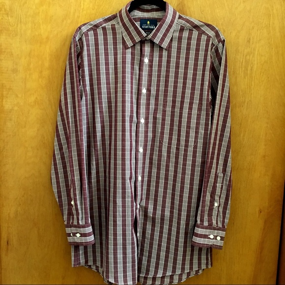 2 Stafford Easy-care Broadcloth Fitted 15.5/32-33 - Picture 4 of 7